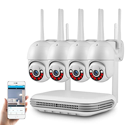 TOWODE H800 8MP PoE Security Camera System with 2TB HDD, 4K H.265+ NVR and 4X 8MP Ultra HD IP Dome Cameras, 100ft Night Vision, IP67 Waterproof and IK10 VandalProof, Remote Access (Not PTZ)