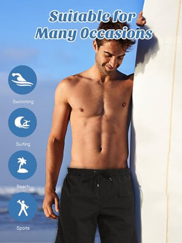 Men's Swim Trunks Quick Dry Bathing Suit Swimming Board Shorts Mesh Lining Beach Swimwear4