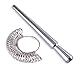 Kuuqa Aluminium Ring Sizer Mandrel and Stainless Iron Ring Sizer Guage Set with 2 Piece Jewelry Polishing Cloth