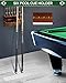 EXTCCT Wall Mount Pool Stick Holder - Billiards Pool Cue Rack Hardwood Pool Cue Set Holder for 6 Cues Sticks Storage Pool Table Accessories Equipment Organizer