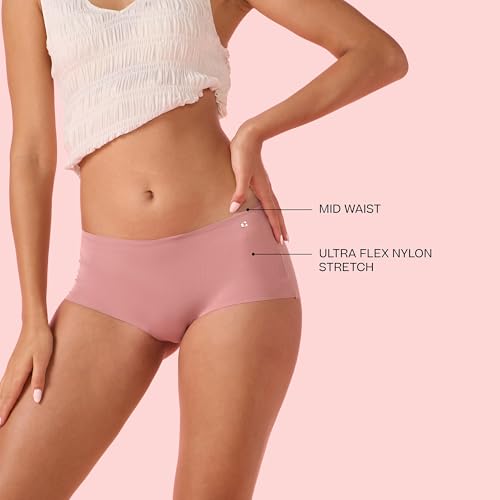Image of Enamor Innovations Invisi, All Day Comfort, Mid Waist Boyshorts Panty for Women - No Visible Panty Lines, Breathable, Sweat Wicking, Free Cut, Full Coverage - PS40