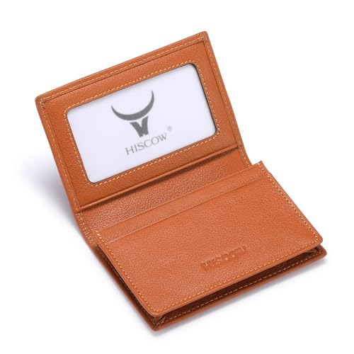 Image of HISCOW Business Card Holder with Large Compartment - Full Grain Leather