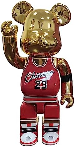 FEYAM Bearbrick 400% Violent Bear 28CM Figure Doll 11in Punk Statue Handmade Gift Fashion Desktop Decor Sculpture (red)