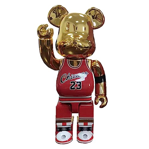 Feyam Bearbrick 400% Violent Bear 28Cm Figure Doll 11In Punk Statue Handmade Gift Fashion Desktop Decor Sculpture (Red) #TOP28