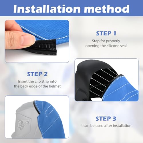 Cobertura para Careta de Soldar, Protector de Cuello Azul miniatura 4