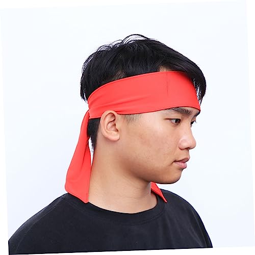 Sosoport 4 Pcs red comfort testeira esportiva headband esportiva Faixa de cabeça para tênis Faixa de