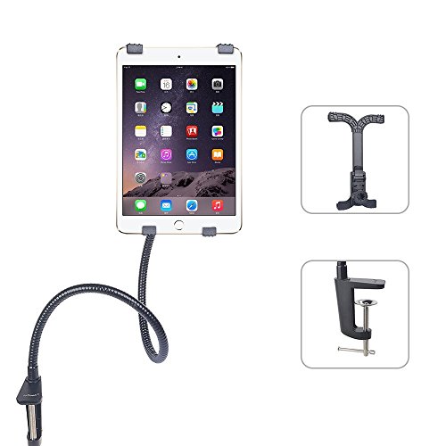 ieGeek Soporte Universal como Cuello de Cisne, Base Multi-ángulo Plegable Para Tablets, E-readers, iPad Pro, Samsung Galaxy, Negro