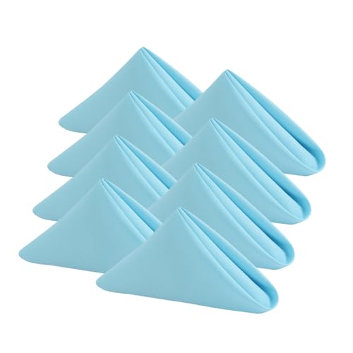 Servilletas de Tela Azul Claro Set x8 18x18 pulg miniatura 1