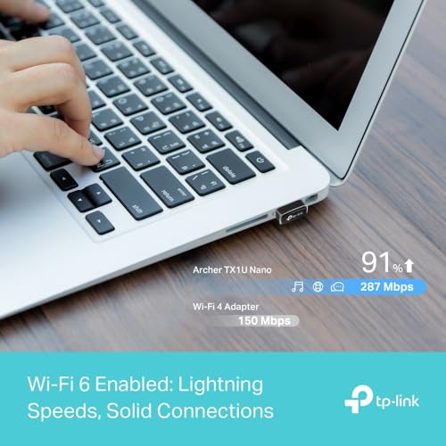 TP-Link AX300 Wi-Fi 6 USB Adapter for PC (Archer TX1U Nano) – Ultra-Compact, Plug-and-Play, MU-MIMO & OFDMA Support, Pre-Loaded Driver, 287 Mbps on 2.4 GHz by TP-Link - Image 4