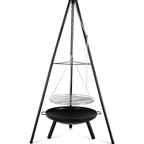 GCCSSBXF Height Adjustable Chain Swivel BBQ Grill