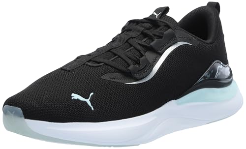 PUMA Women's Softride Harmony Cross Training Shoes, Black-Nitro Blue, 9, 9