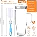 Birity 40OZ Borosilicate Glass Tumbler with Handle,Glass Cup with Lid and Straw-Reusable Iced Coffee Cup with Lid for Boba, Smoothies,Beer,Juice|Suitable for Gifts,Travel,Outdoor,Partys&Home