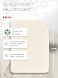 Ibena Malaga Bio Wolldecke 150x200 cm – 100% Baumwolle, Made in Germany, Baumwolldecke wollweiß