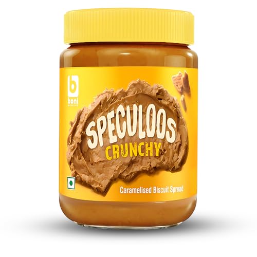 Image of BONI Speculoos Caramelised Biscuit Spread 400g | Crunchy Cookie Butter Style | Belgian Style Vegan Dessert Topping for Bread, Toast, Waffles & Pancakes