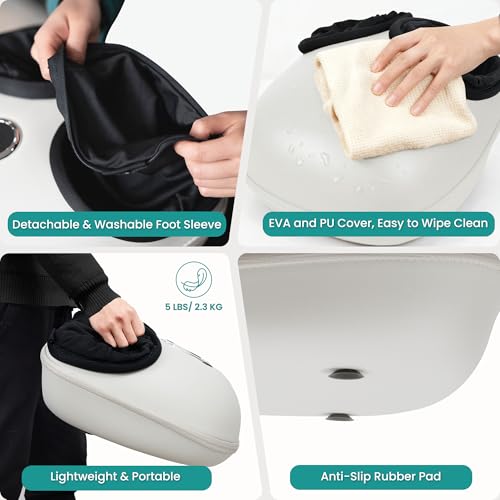 Image of Nekteck Shiatsu Foot Massager with Heat & Air Compression Deep Kneading | 2026 Upgraded Feet Massager, 3 Modes Massage Improve Blood Circulation Foot Wellness Plantar Fasciitis, Fits Size to US 13