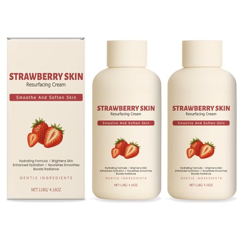 Crème resurfaçante à la fraise pour réduire visiblement l'aspect peau d'orange
