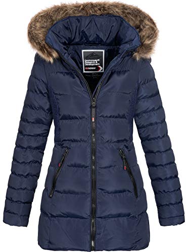 Preisvergleich Produktbild Geographical Norway Damen Steppmantel Winterparka Anies Kapuze Navy M