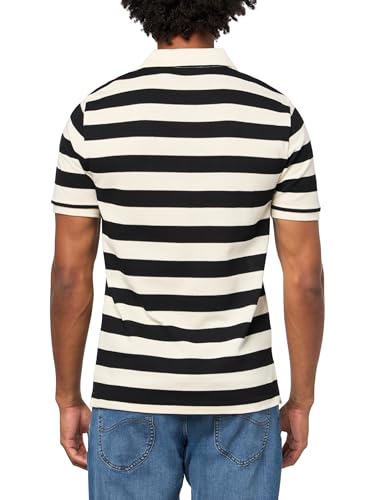 KARL LAGERFELD Men's Collared Striped Knit Short Sleeve Polo2