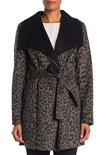 Image of TAHARI Women's Double-faced Luxury Soft Wool Blend Peacoat- Wrap Wool Coat With Removable Belt