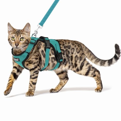 Arnés para gatos a prueba de escape chaleco reflectante con correa PUPTECK 2