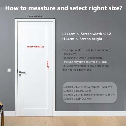 Moustiquaire porte fenetre magnetique 230 x 270 cm rideau anti mouche salon balcon - 6