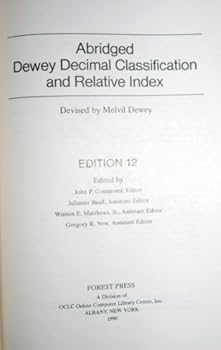 Hardcover Abridged Dewey Decimal Classification and Relative Index, 12th Edition Book
