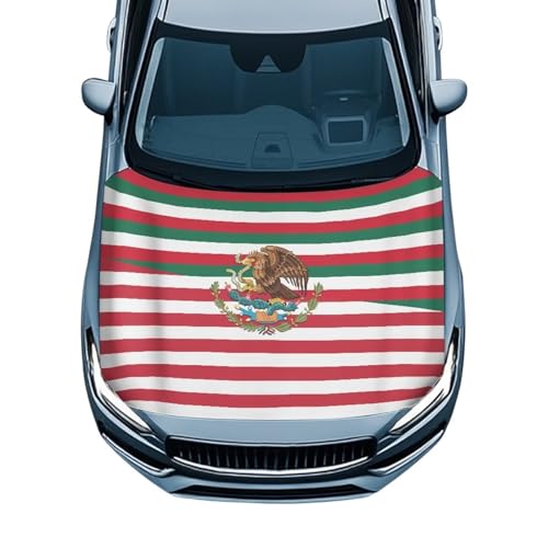 Image of Mexico Eagle Hood Wraps for Cars Hood Wrap Protector Washable Car Hook Elastic Fabrics Can be Washed Hook Wraps