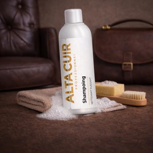Nettoyant Cuir 200 ML – Shampoing Nettoyage Profond – Élimine Taches, Graisses et Saletés – pour Canapé, Chaussures, Sacs, Sellerie Auto