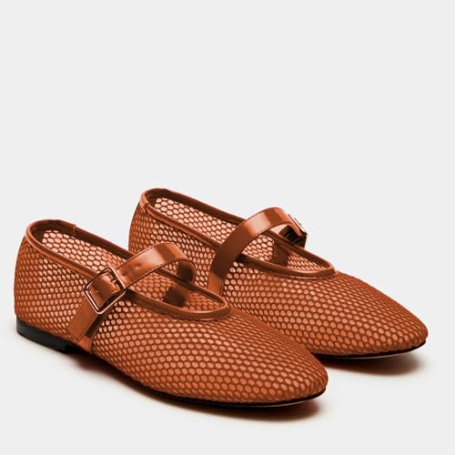 Fashionable Women's Mesh Mary - Jane Flats with Exquisite Buckle Design, a Versatile and Elegant Choice3