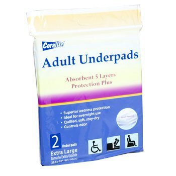 DollarItemDirectCora Lite Adult Under Pads, X-Large, Pack of 2