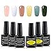 Produktbild Lagunamoon Gel Nagellack UV LED, Auswahl von 6 Farben im nordeuropäischen Stil, Gel Polish Soak off 8ML - Freizeit