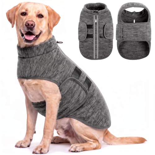 Image of XXL Dog Sweater, Soft Big Dog Fleece Sweater for Winter, Easy On Pullover