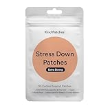 Kind Patches | Stress Down - Extra Strong | Stress, Anxiety & Balanced Cortisol Levels Support | Botanical Plant-Based Formula with Ashwagandha, Holy Basil & Adaptogens | 30 Vegan Patches