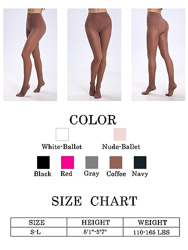 Image of SOUTHRO 80 Denier Opaque Tights for Women, High Waist Nylon Pantyhose
