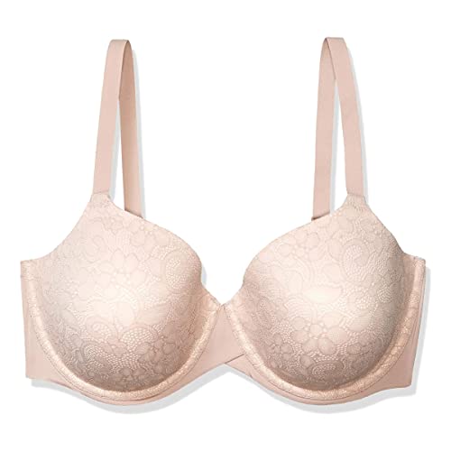 Maidenform womens One Fab Fit Modern Demi Lightly Padded Convertible Underwire T-shirt Dm7543 bras, Sandshell, 38C US