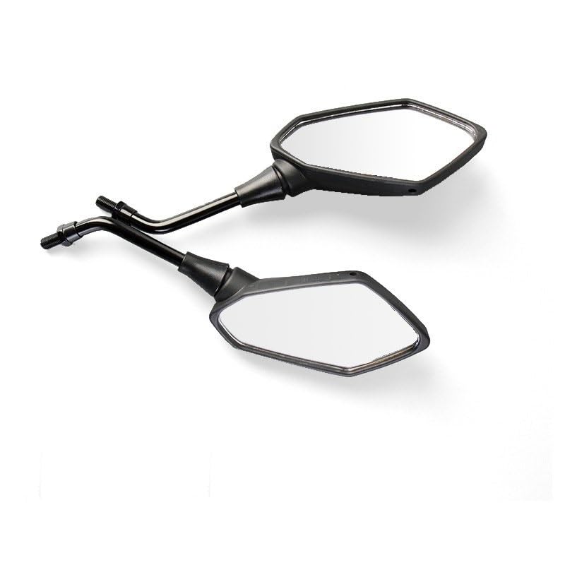 Espejos retrovisores para motocicleta universales negros ajustables laterales kit de 2 unidades