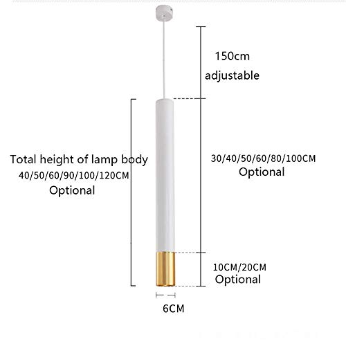 Lámpara colgante LED soluciona falta de luz regulable de tubo largo para barra de cocina 4