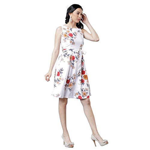 Floral Printed Knee Length Dress 