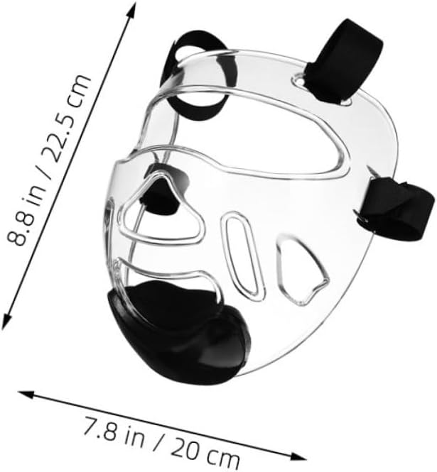 YARNOW 2pcs Sports Face Mask Martial Art Training Face Guard Removable Nose Guard Taekwondo Karate Headgear
