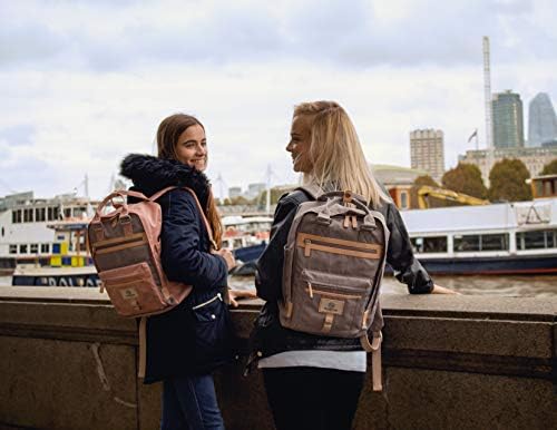 SEVENTEEN LONDON  Modern Urban Unisex Lilac 'Wimbledon' Backpack in a Classic Slim Simple Design  Fits Laptop up to 13