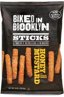 Breadsticks, Honey Mustard, 6 Ounce. Bags (Pack of 12) by BAKED IN BROOKLYN