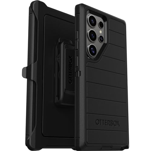 OtterBox Samsung Galaxy S24 Ultra Defender Series Pro Case - BLACK Rugged & Durable with Port Protection includes Holster Clip Kickstand