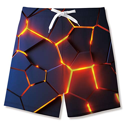 Bfustyle Dark Fire Swimming Shorts For Boy Kid Swimsuit Size 7-8 Beach Shorts Colthes #TOP4
