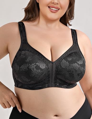 Image of Wingslove Women's Minimizer Bras Full Coverage Wirefree Comfort Plus Size Bra Large Bust Non Padded