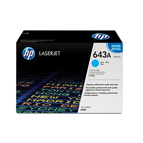Toner HP 643A Cyan original pour éliminer les fuites de poudre laser