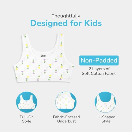 Image of YouGotPlanB Cotton Sports Bra | Ages 8-16 Years | U-Shaped Style | Non-Padded, Double-Layered for Coverage