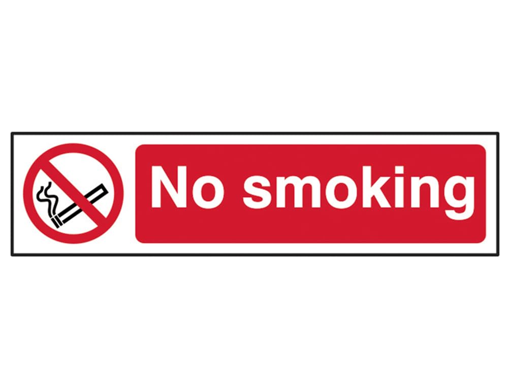 Scan SCA5050 Self adhesive PVC sign - No smoking - 200 x 50mm