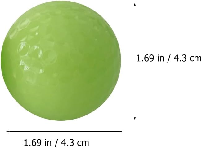 Alasum Fluorescent Glow in the Dark Golf Balls, 3 Pack Luminous Night Golf Balls for Driving Range and Backyard Play - Durable Soft Rubber Light Up for Evening Practice, Gift for Enthusiasts