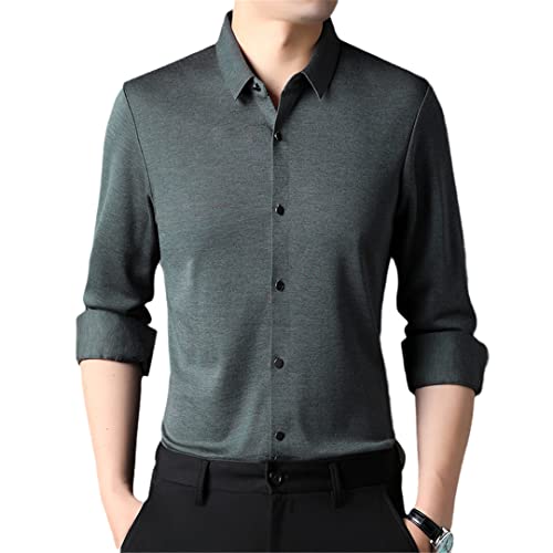 Chemise à manches longues homme coupe ajustée haut de gamme Gray9 En8 XL