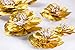Letjolt Paper Flowers Decorations for Wall Artificial 3D Flowers Home Decor Backdrop Golden Wedding Garlands Baby Shower Decor Bridal Shower (Golden Set 6)